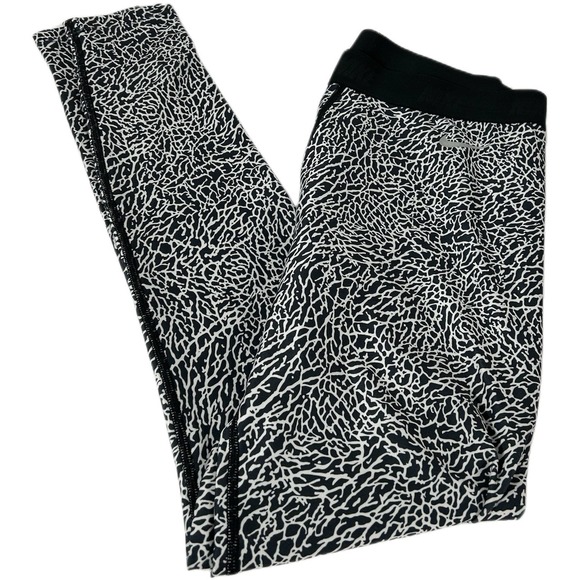Nike Golf Dri-Fit Printed Leggings Black White Patterned Women's Medium‎ Tights - Picture 1 of 9